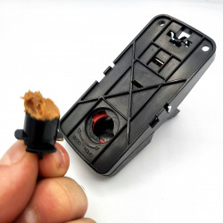 Mise en place de beurre de cacahuètes dans la loge à appât