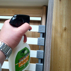 Le spray TALOS peut être appliqué sur les lattes du sommier