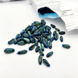 Blé raticide de couleur bleue contenu dans les sachets AKANOID