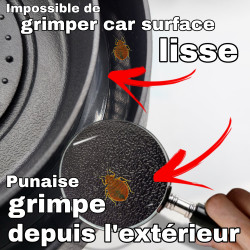 Piège anti punaise de lit SENTINELLE, avec surface lisse à l'intérieur et poreuse à l'extérieur