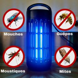 Lampe UV portable anti mouches, moustiques, moucherons, guêpes et mites