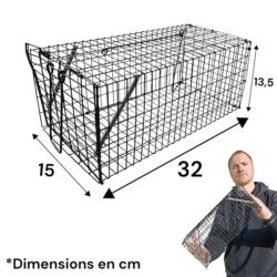 Dimensions de la cage de capture pour rongeurs