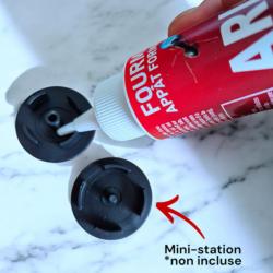 Une goutte de ARI GEL mise dans une mini-station