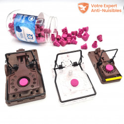 L'appât Nara® Lure arôme viande pour rongeur (rat, souris) fonctionne avec ces modèles de tapettes Gorilla Traps.