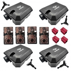 Pack complet contre les rats : 4 pièges professionnels avec 4 blocs NARA arôme viande