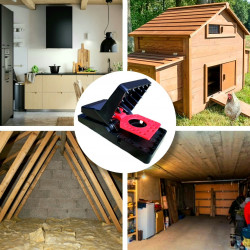 Emplacements pour utilisation de la tapette à rat Komodo