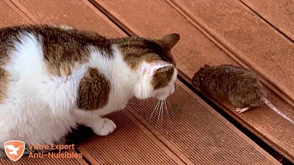 Chat face à un rat
