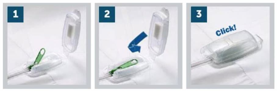 Étapes de fermeture d'une housse anti punaise de lit avec système zip-n-click